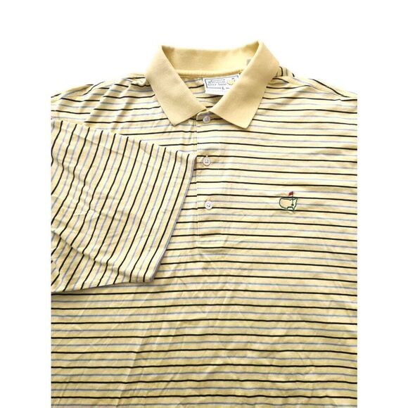 Masters Augusta National Golf Men’s Polo Shirt size large Pima cotton striped - Picture 1 of 5